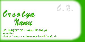 orsolya nanu business card